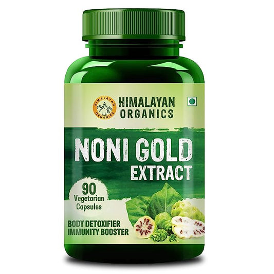 Himalayan Organics Noni Gold Extract 500mg Supplement | Good For Body Detoxifier  Immunity Booster  Joint Pain Relief   Restful Sleep | 90 Veg Capsules