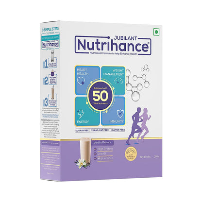 JUBILANT Nutrihance Nutritional Formula help Enhance Health  Vanilla Flavor  200 gm Nutrition Drink (200 g  Vanillla Flavored)