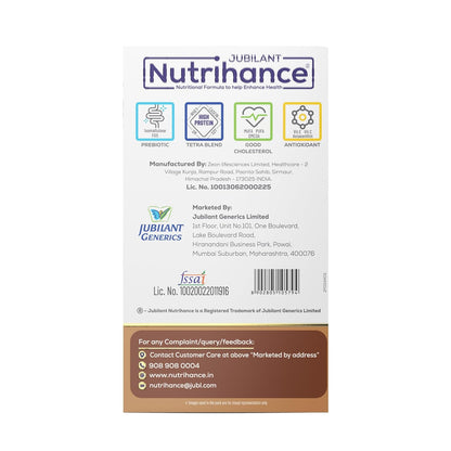 Jubilant Nutrihance Balanced with 50 Vital Nutrients | Sucrose Free Trans-fat Free  Gluten Free Nutrition Drink (1kg Chocolate Flavored)