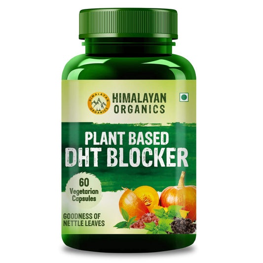 Himalayan Organics Plant Based DHT Blocker With Goodness of Nettle Leaves | Supports Hair Health & Stimulates Hair Growth | For Men And Women - 60 Veg Capsules