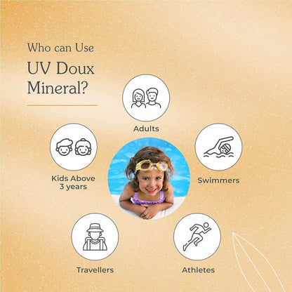 Brinton UV Doux Mineral Sunscreen Gel SPF 50 PA+++ Tinted|No White Cast|Water Resistant - SPF 50 PA+++  (50 g)