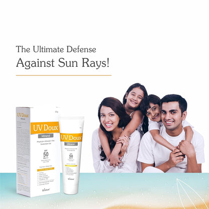 Brinton UV Doux Mineral Sunscreen Gel SPF 50 PA+++ Tinted|No White Cast|Water Resistant - SPF 50 PA+++  (50 g)