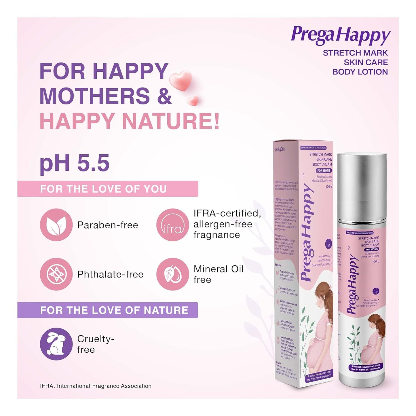 Pregahappy Stretch Mark Skin care body cream 100g