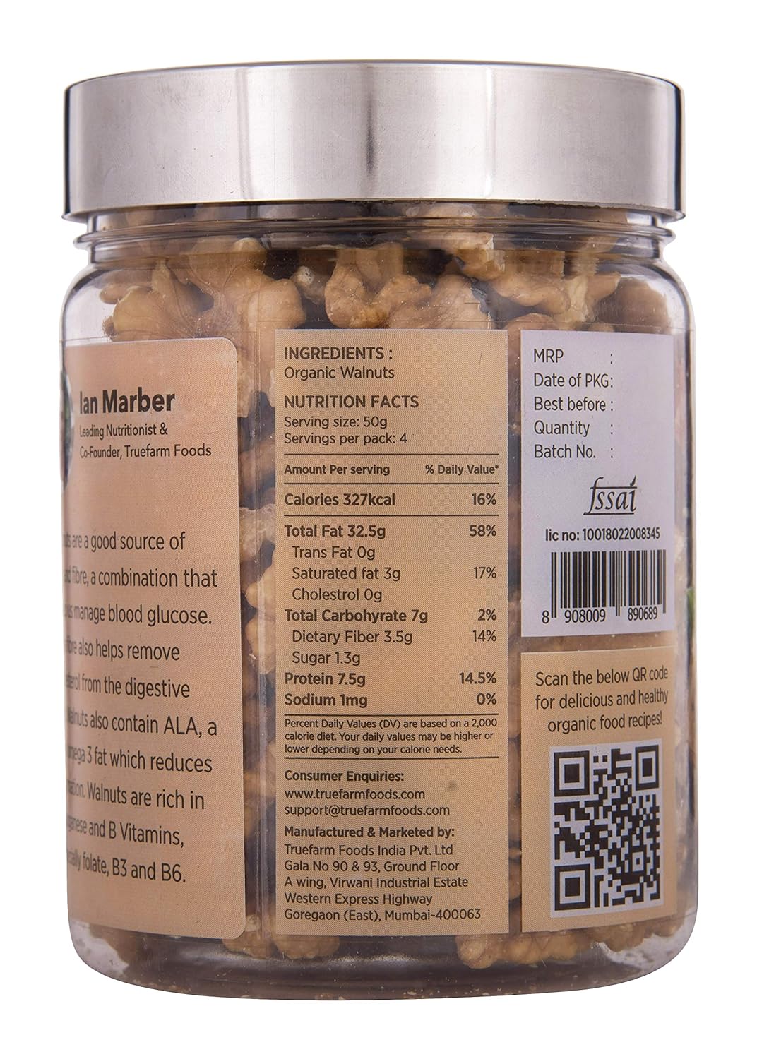 Organic Walnuts (200g)