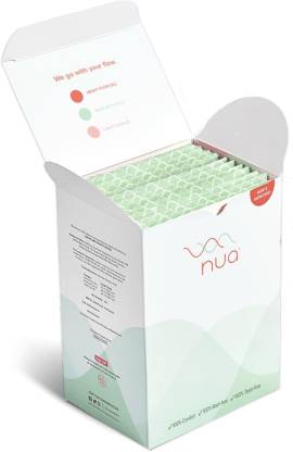 Nua Ultra Thin Rash Free Sanitary Pads - 12 Large Pads with Disposal Cover || Medium Flow || Wider Back Design || Zero Toxins Sanitary Pad  (Pack of 12)