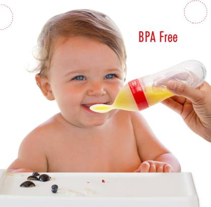 MeeMee Squeezy Silicone Food Feeder - Plastic  (Red)