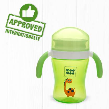 MeeMee Baby Sipper cup BPA free convirtable for toddler kid  soft spout straw mug  (Green)