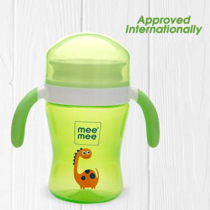 MeeMee Baby Sipper cup BPA free convirtable for toddler kid  soft spout straw mug  (Green)