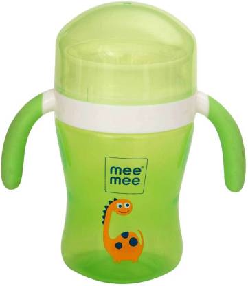 MeeMee Baby Sipper cup BPA free convirtable for toddler kid  soft spout straw mug  (Green)