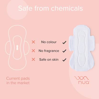 Nua Ultra Safe Sanitary Pads | SUPER SAVER PACK | 30 Pads | Heavy Flow XL+ (320MM) Sanitary Pad  (Pack of 30)