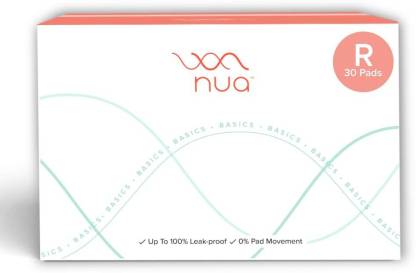 Nua Ultra Thin Sanitary Pads for Women All R: 30 Pads - without Disposable Cover Sanitary Pad  (Pack of 30)