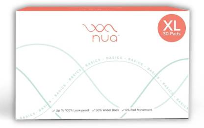 Nua Ultra Thin Sanitary Pads for Women All XL: 30 Pads - without Disposable Cover Sanitary Pad  (Pack of 30)