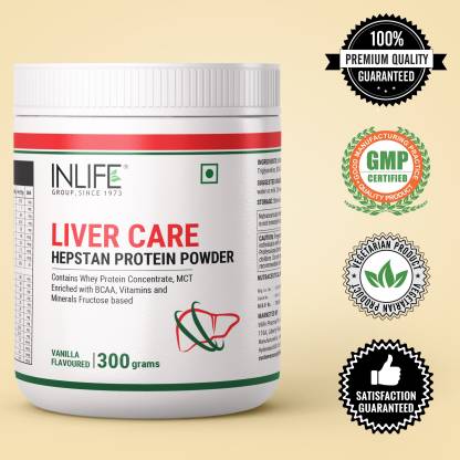 Inlife Hepstan Liver Care Supplement Whey Protein Vitamins Minerals BCAAs ? 300g Vanilla Whey Protein  (300 g Vanilla)